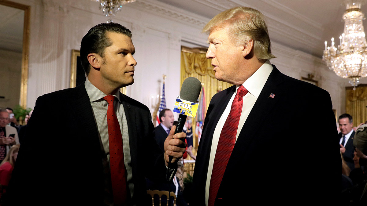 US President-elect Donald Trump is interviewed by Fox and Friends co-host Pete Hegseth at the White House in Washington on April 6, 2017. File Image/Reuters US President-elect Donald Trump is interviewed by Fox and Friends co-host Pete Hegseth at the White House in Washington on April 6, 2017. File Image/Reuters