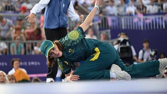 Australia's Rachael 'Raygun' Gunn competes in the breaking event in the Paris Olympics. Reuters
