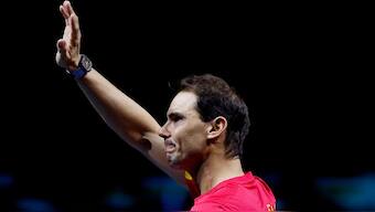 Rafael Nadal was reduced to tears after his final tennis match as he retired from the sport. Image: Reuters