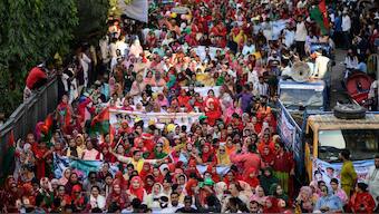 Thousands of Bangladesh Nationalist Party (BNP) activists participate in a rally in Dhaka, Bangladesh, Friday, Nov. 8, 2024. - AP