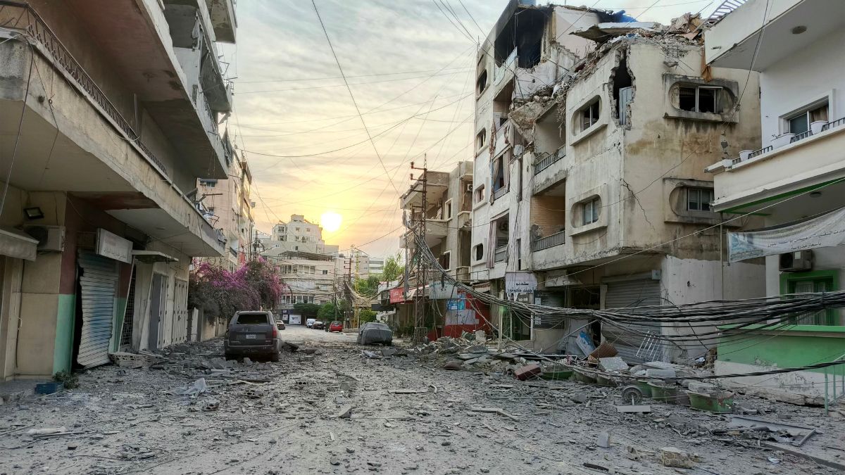 This picture shows the damage at the site of overnight Israeli airstrikes that targeted the southern Lebanese city of Tyre on November 9, 2024, amid the ongoing war between Israel and Hezbollah. Image- AFP This picture shows the damage at the site of overnight Israeli airstrikes that targeted the southern Lebanese city of Tyre on November 9, 2024, amid the ongoing war between Israel and Hezbollah. Image- AFP