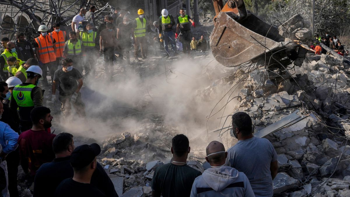 Rescue workers and people search for victims under the rubble of a destroyed house hit in an Israeli airstrike, in Aalmat village, northern Lebanon, Sunday, Nov. 10, 2024. -AP Rescue workers and people search for victims under the rubble of a destroyed house hit in an Israeli airstrike, in Aalmat village, northern Lebanon, Sunday, Nov. 10, 2024. -AP