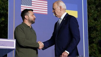 Joe Biden and Volodymyr Zelenskyy. Gile Image- Reuters 