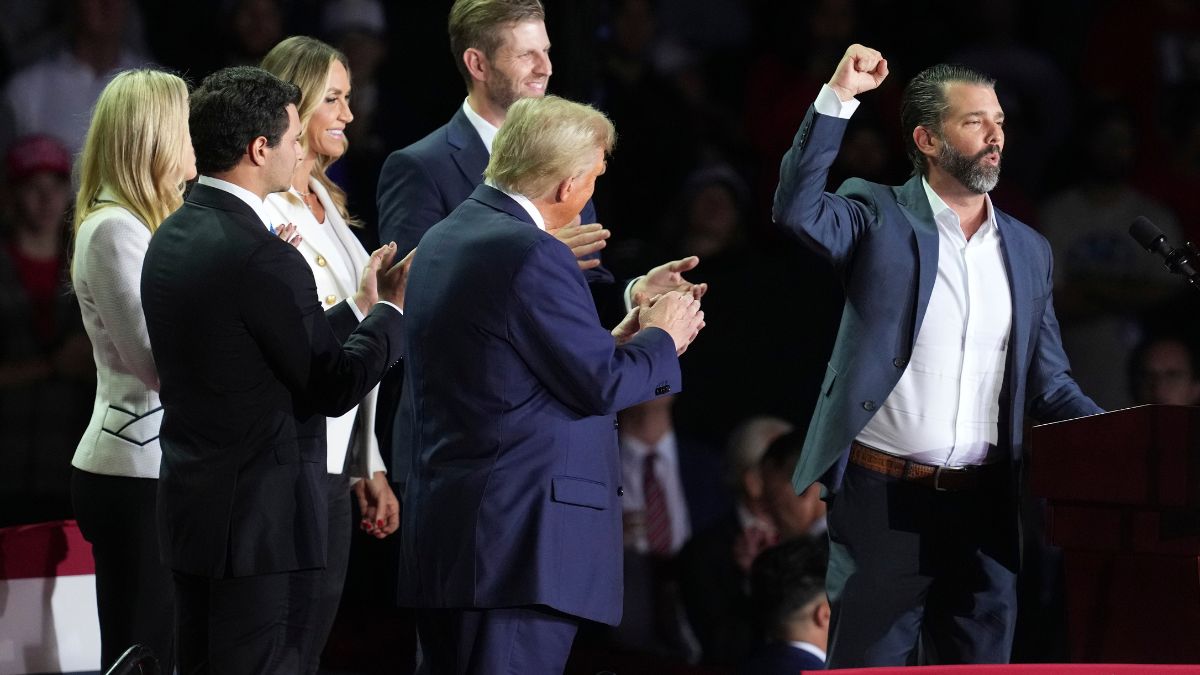 Michael Boulos and his wife Tiffany Trump, Lara Trump, Eric Trump and Republican presidential nominee former President Donald Trump listen as Donald Trump Jr., speaks at a campaign rally at Van Andel Arena, Nov. 5, 2024, in Grand Rapids, Mich. File Image- AP Michael Boulos and his wife Tiffany Trump, Lara Trump, Eric Trump and Republican presidential nominee former President Donald Trump listen as Donald Trump Jr., speaks at a campaign rally at Van Andel Arena, Nov. 5, 2024, in Grand Rapids, Mich. File Image- AP
