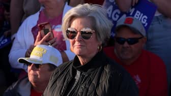 Susie Wiles, senior advisor of Republican presidential nominee and former US President Donald Trump, attends a rally in Kinston, North Carolina, US, November 3, 2024. File Image/Reuters
