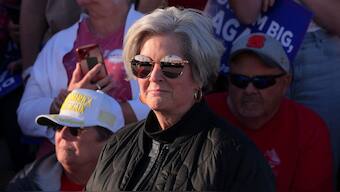 Susie Wiles, senior advisor of Republican presidential nominee and former US President Donald Trump, attends a rally in Kinston, North Carolina, US, November 3, 2024. File Image/Reuters