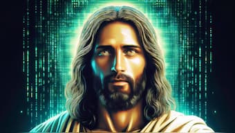 There are AI-powered chatbots like Jesus AI and Ask Jesus, which lets its users have "meaningful" conversations with Christ. AI generated image.