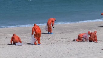 Beaches in Sydney including the iconic Bondi were closed to bathers after hundreds of black balls suspected to be toxic washed up on the city's shores. Reuters