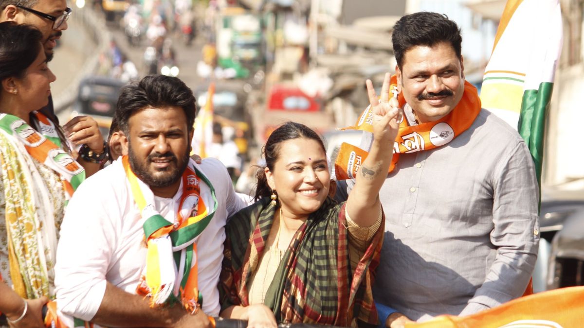 Swara Bhasker had campaigned vigorously for Fahad Ahmad. Image courtesy: X/@ReallySwara
Swara Bhasker had campaigned vigorously for Fahad Ahmad. Image courtesy: X/@ReallySwara