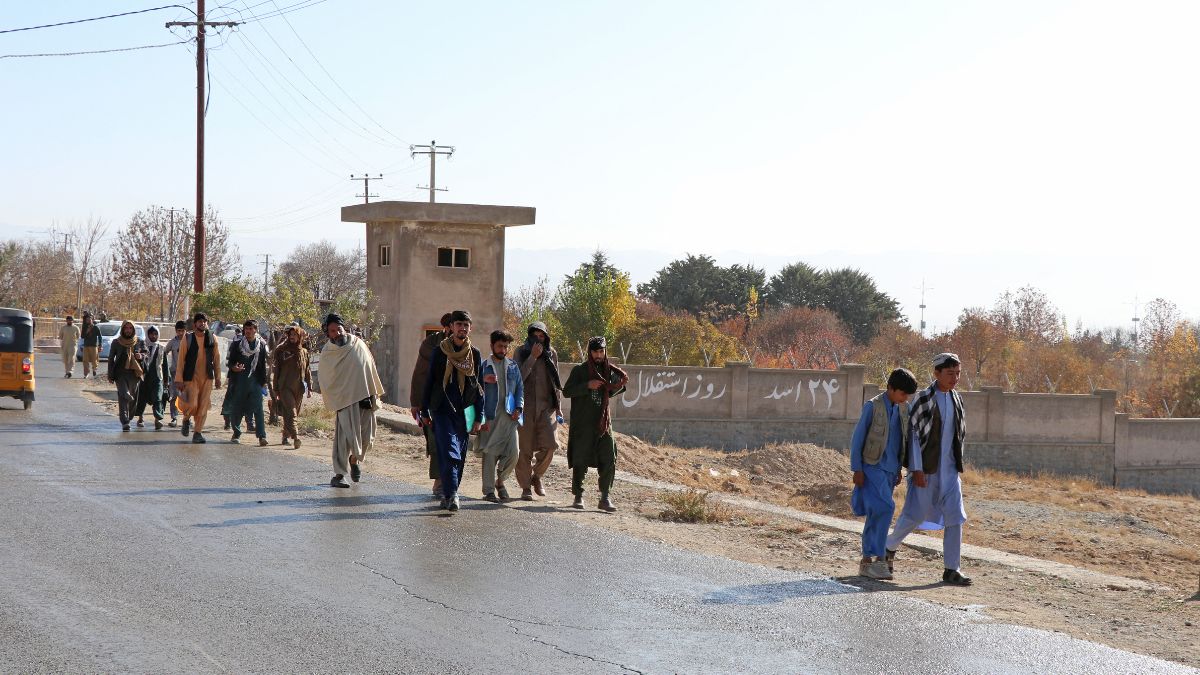 Afghans walk towards a football stadium ahead of the public execution of a man, by the Taliban at Gardez in Paktia province on November 13, 2024. AFP Afghans walk towards a football stadium ahead of the public execution of a man, by the Taliban at Gardez in Paktia province on November 13, 2024. AFP