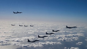 US strategic bomber participates in joint air drills with South Korea and Japan