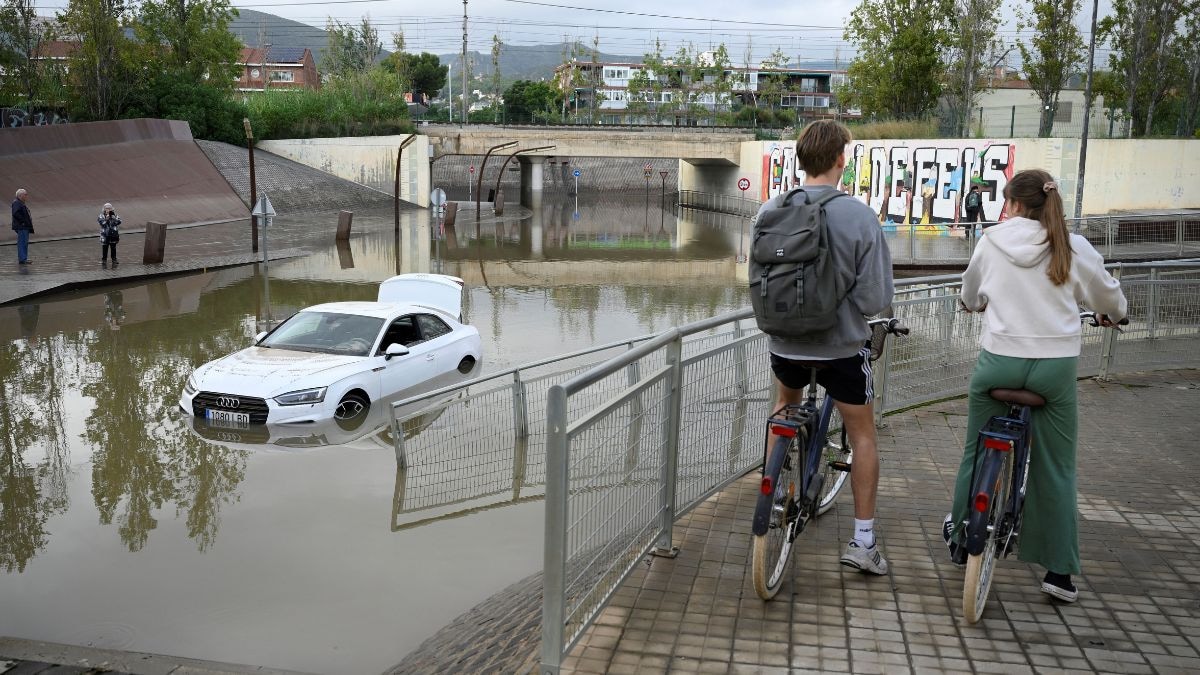 Heavy Rain and Hail Storm Wreak Havoc in Barcelona, Spain