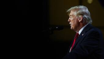 Republican presidential nominee and former U.S. President Donald Trump takes the stage following early results from the 2024 U.S. presidential election in Palm Beach County Convention Center, in West Palm Beach, Florida, U.S., November 6, 2024. Reuters