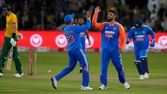 Indian leg-spinner Varun Chakravarthy registered his maiden international five-wicket haul and only his second in the T20 format with his haul of 5/17 against South Africa in Gqeberha. AP