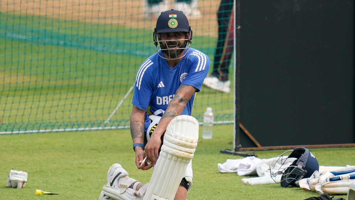 Virat Kohli from practice session at home during Test series vs New Zealand. Image: AP Virat Kohli from practice session at home during Test series vs New Zealand. Image: AP