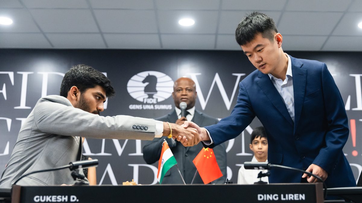 D Gukesh vs Ding Liren Highlights: Gukesh and Ding Liren settle for draw in Round 2 of World Chess Championship 2024