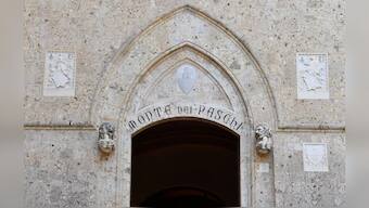 View of the entrance to the headquarters of Monte dei Paschi di Siena (MPS), the oldest bank in the world in Siena, Italy. Reuters