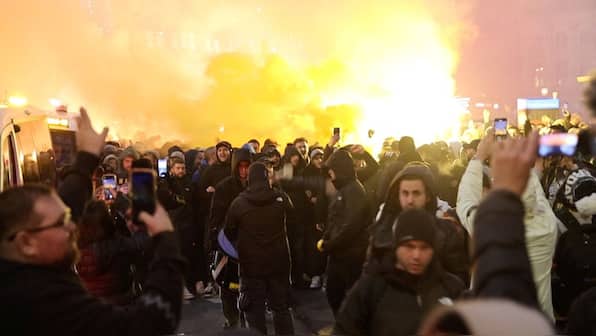 Did Israeli football fans instigate the violence that broke out after a match in Amsterdam?