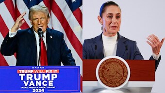US President Donald Trump and Mexican President Claudia Sheinbaum. AP/Reuters