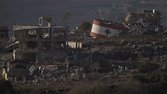 Destroyed buildings stand on an area of a village in southern Lebanon as seen from northern Israel. File / Image: AP