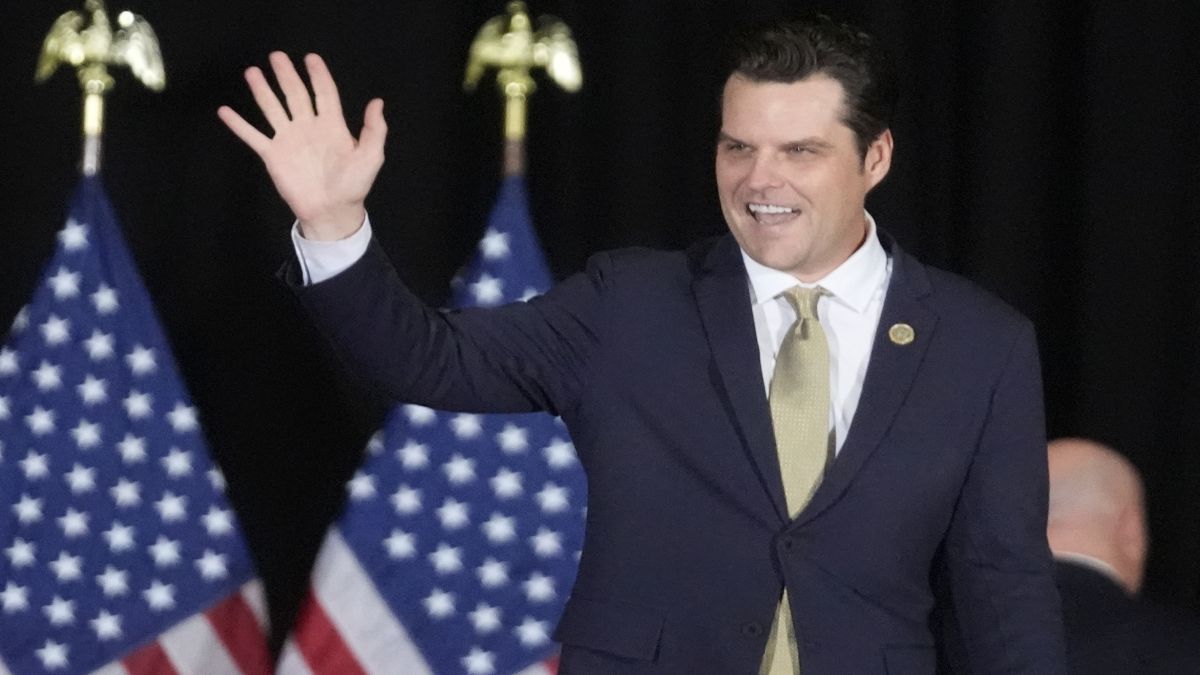 President-elect Donald Trump has selected Matt Gaetz to serve as his attorney general, tapping the combative Florida Republican to the key post. File image/AP President-elect Donald Trump has selected Matt Gaetz to serve as his attorney general, tapping the combative Florida Republican to the key post. File image/AP