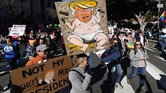 Women protest against Donald Trump in Los Angeles. The return of Trump has made many women wary, with some choosing to be part of the 4B movement. File image/AFP
