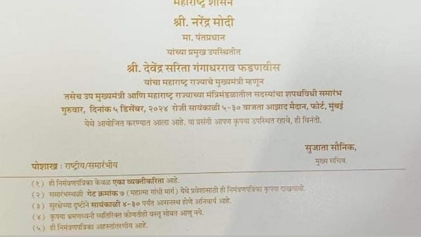 Why Devendra Fadnavis' name on oath swearing invite is being talked about