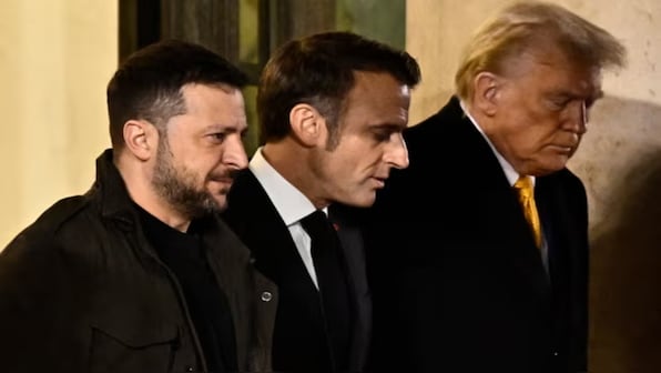 Zelenskyy reiterates Kyiv's stance of ensuring 'just peace' in Ukraine war as he meets Trump, Macron