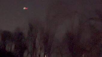 In this image taken from video provided by MartyA45_, several drones appear to be flying over Randolph, New Jersey on December 4. AP