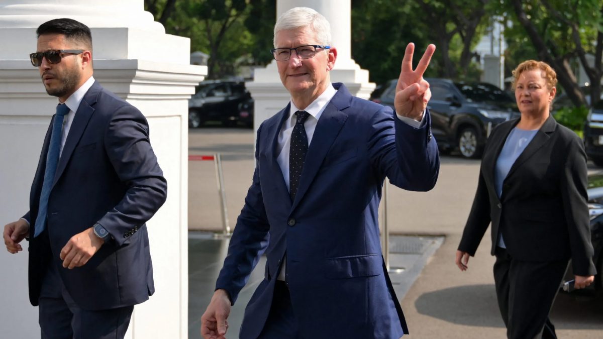 Apple CEO Tim Cook during a trip to Indonesia earlier this year. Image Credit: Reuters Apple CEO Tim Cook during a trip to Indonesia earlier this year. Image Credit: Reuters