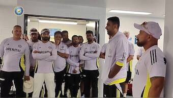 R Ashwin departed Team India with an emotional dressing room speech. Image: BCCI