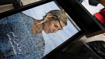 A view of a picture of Asma, wife of Syria's Bashar al-Assad at one of the rooms in Presidential Palace known as Qasr al-Shaab "People's Palace", after rebels seized the capital and ousted Syria's Bashar al-Assad, in Damascus, Syria December 10, 2024. File Image/Reuters