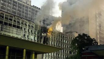 Fire breaks out at Building 7 of Bangladesh Secretariat. Source Dhaka Tribune.