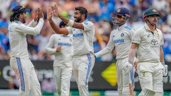 Jasprit Bumrah picked three wickets on Day 1 of the Boxing Day Test between Australia and India in Melbourne. AP 