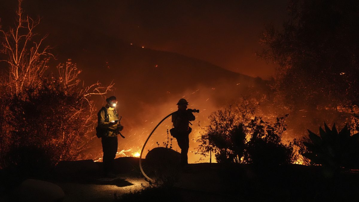 Firefighters battle the Franklin Fire in Malibu, Calif. AP Firefighters battle the Franklin Fire in Malibu, Calif. AP