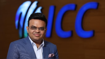 ICC chairman Jay Shah during his visit to the headquarters in Dubai. Image: ICC/X