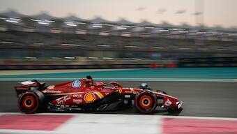 Ferrari's Charles Leclerc steers his car during Friday's opening practice at the Yas Marina Circuit ahead of the season-ending Abu Dhabi Grand Prix. AP