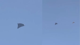 Chinese military aircraft fly in Chengdu, Sichuan, China, in this screengrab taken from a social media video released on December 26, 2024. Social Media via Reuters