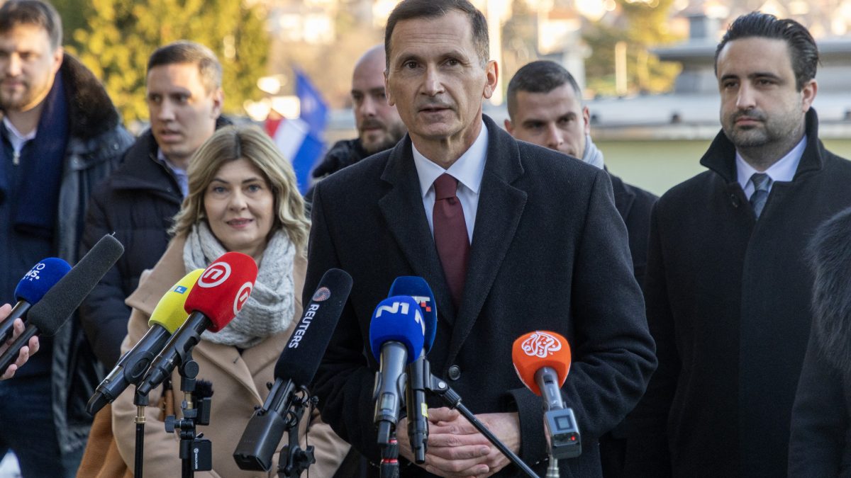 Presidential candidate of HDZ Dragan Primorac gives short statement after voting during the country's presidential elections near a polling station in Zagreb. AFP Presidential candidate of HDZ Dragan Primorac gives short statement after voting during the country's presidential elections near a polling station in Zagreb. AFP