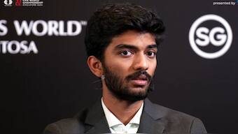 D Gukesh put up a brave face despite failing to win Game 13 in World Chess Championship 2024. Image: FIDE on X