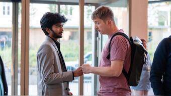 File image of newly-crowned chess world champion D Gukesh and his trainer and second, Polish Grandmaster Grzegorz Gajewski. Image credit: X/@GajuChess