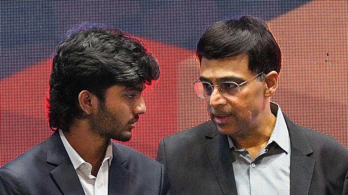 D Gukesh reveals 'cool moment' when he first met Indian chess legend Viswanathan Anand D Gukesh reveals 'cool moment' when he first met Indian chess legend Viswanathan Anand