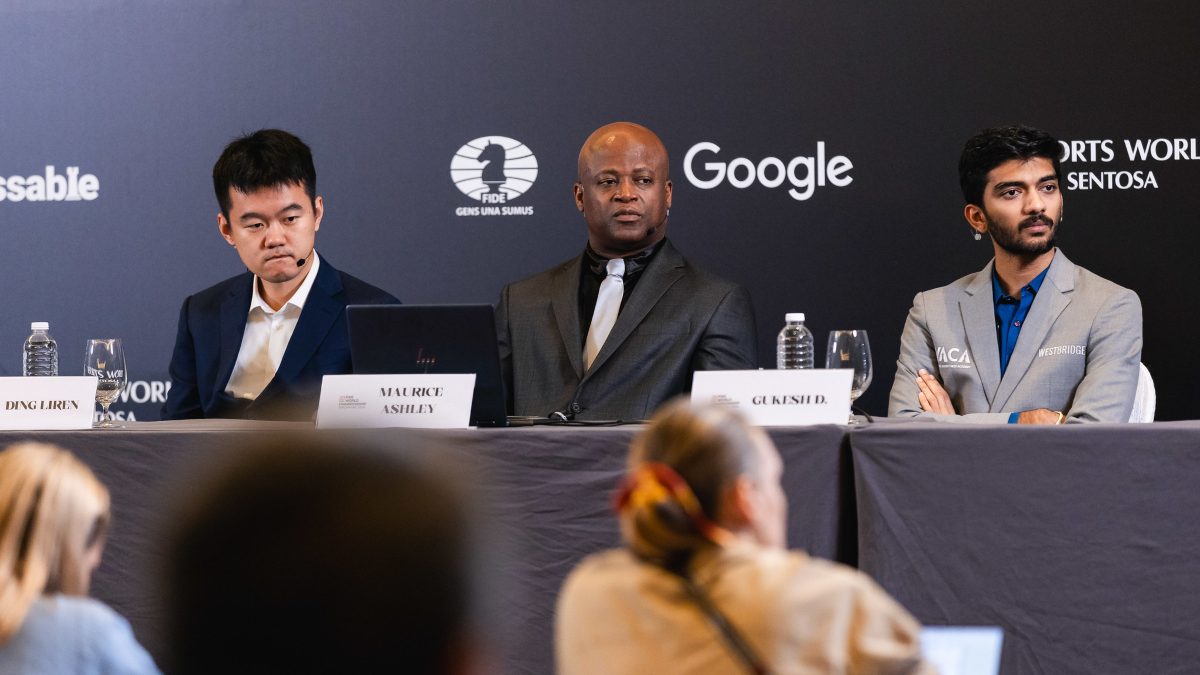 D Gukesh vs Ding Liren: Tiebreakers will be played in World Chess Championship if scores remain tied after 14 games. Image: FIDE D Gukesh vs Ding Liren: Tiebreakers will be played in World Chess Championship if scores remain tied after 14 games. Image: FIDE