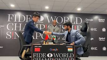 The scores remain tied with just four games to go in World Chess Championship 2024. Image: FIDE
