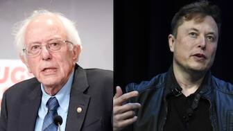 Vermont Senator Bernie Sanders (Left), Tesla CEO Elon Musk (Right). File Image / AP