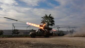 A Syrian opposition forces' rocket launcher firing against President Bashar al-Assad's regime forces on the outskirts of the city of Hama, Syria, on Wednesday. (Photo: AFP)
