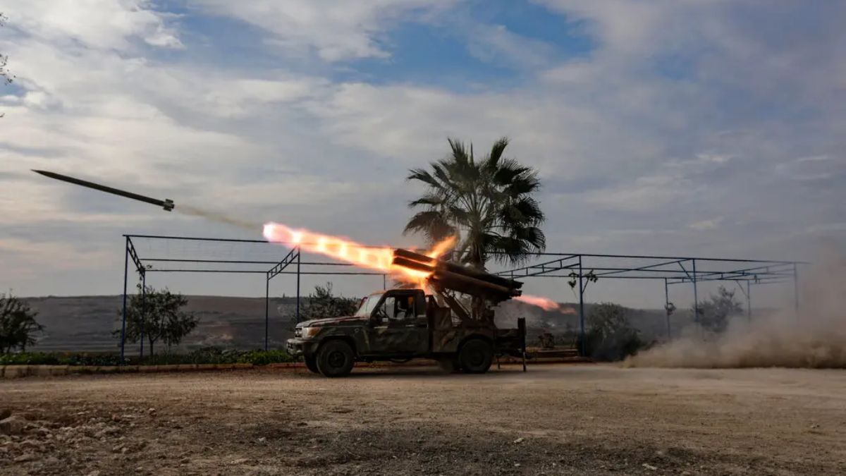 A Syrian opposition forces' rocket launcher firing against President Bashar al-Assad's regime forces on the outskirts of the city of Hama, Syria, on Wednesday. (Photo: AFP) A Syrian opposition forces' rocket launcher firing against President Bashar al-Assad's regime forces on the outskirts of the city of Hama, Syria, on Wednesday. (Photo: AFP)