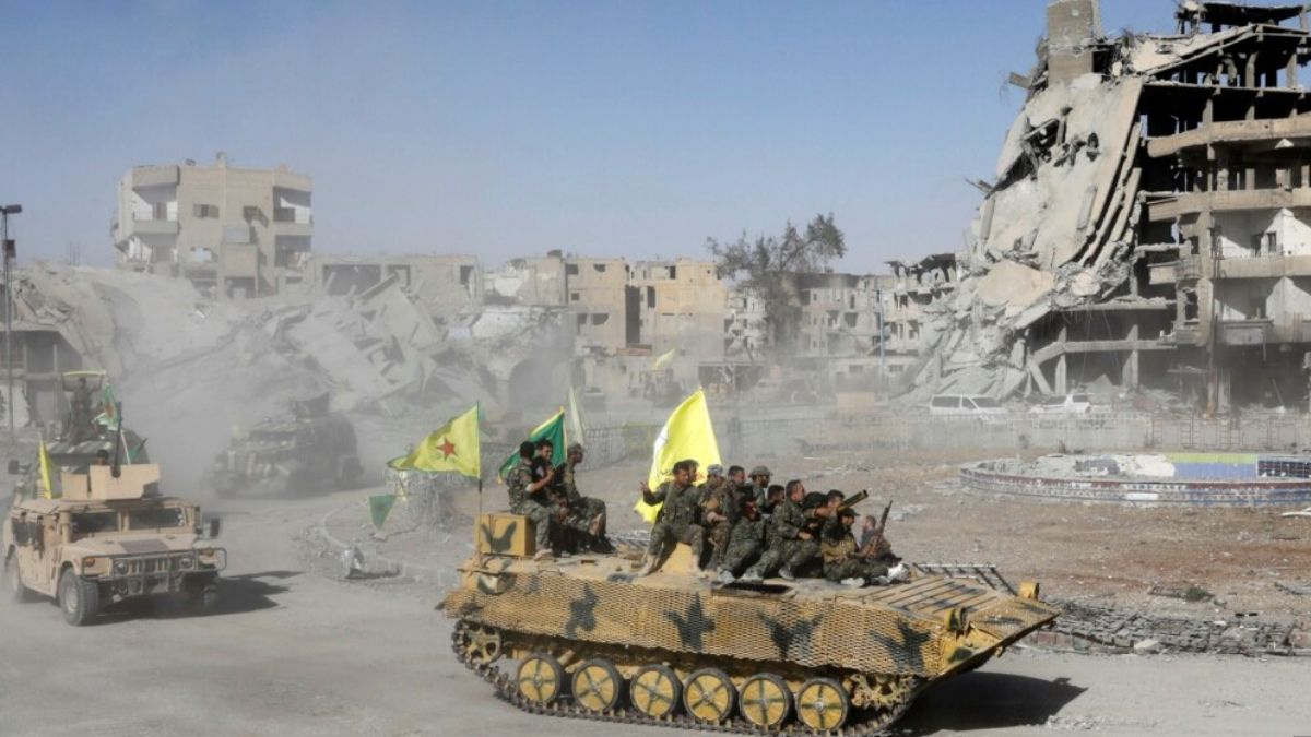 The photograph shows US-backed Kurdish military personnel of the Syrian Democratic Forces (SDF) in Syria's Raqqa in 2017. (Photo: Reuters) The photograph shows US-backed Kurdish military personnel of the Syrian Democratic Forces (SDF) in Syria's Raqqa in 2017. (Photo: Reuters)