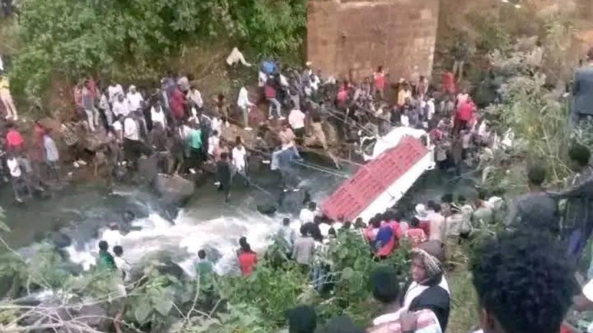 71 die in Ethiopia road accident, truck packed with people plunges into a river