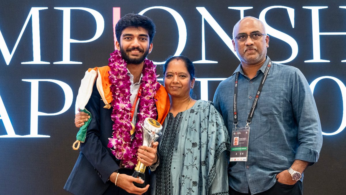 Mother Padma Kumari and father Rajnikanth have been the pillars of D Gukesh's World Chess Championship win. Image: PTI Mother Padma Kumari and father Rajnikanth have been the pillars of D Gukesh's World Chess Championship win. Image: PTI